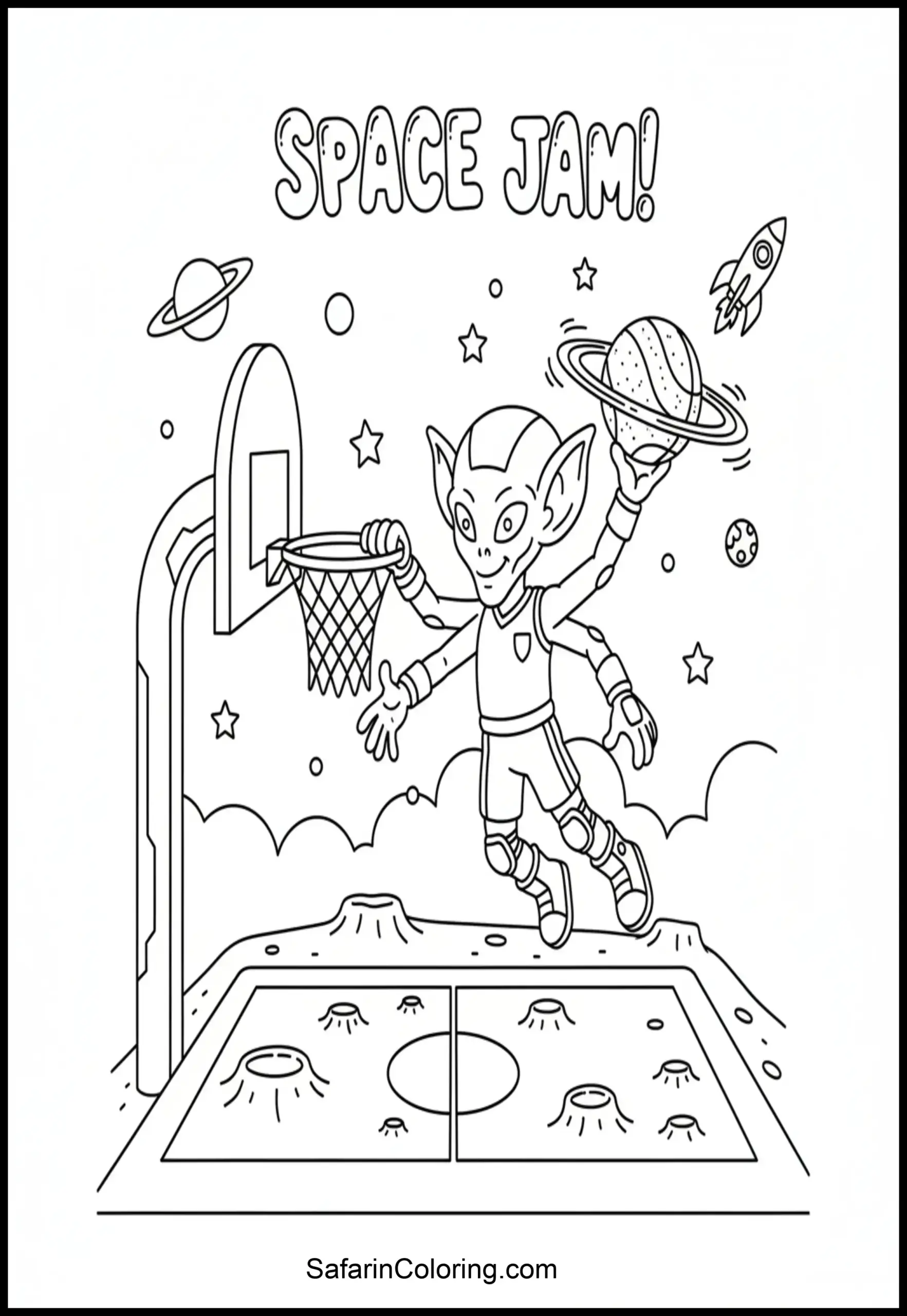 Sporty Alien Basketball Scaled