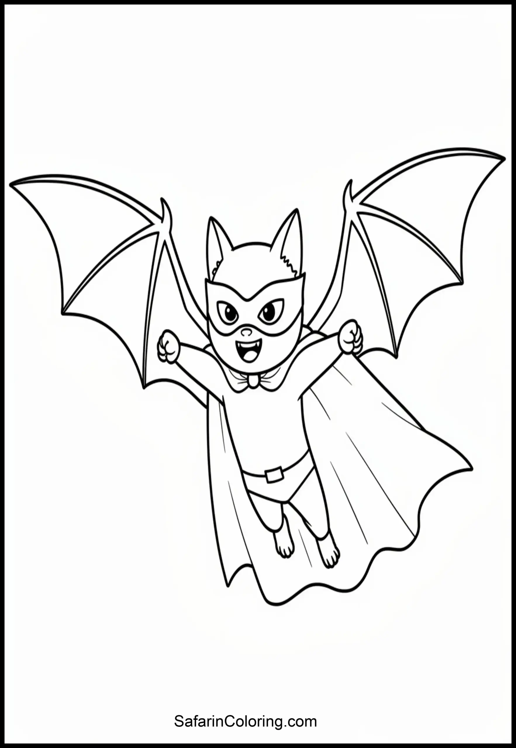 Superhero Bat Cape Scaled