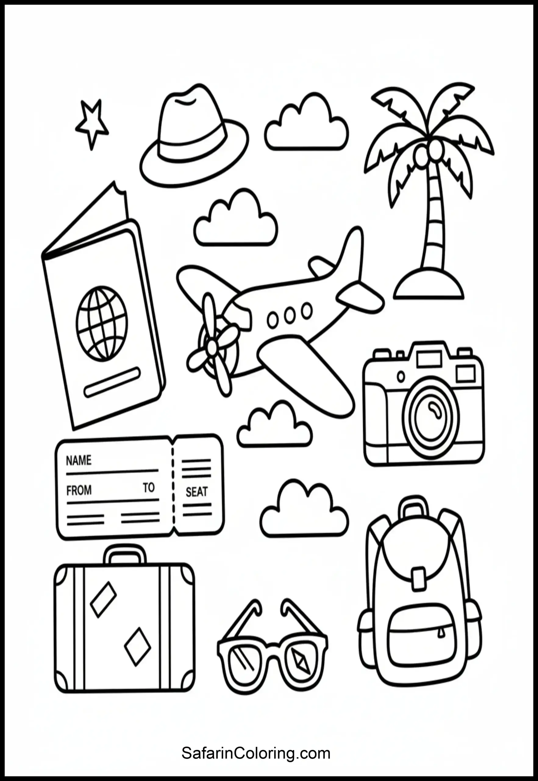 Travel Items Collage Scaled