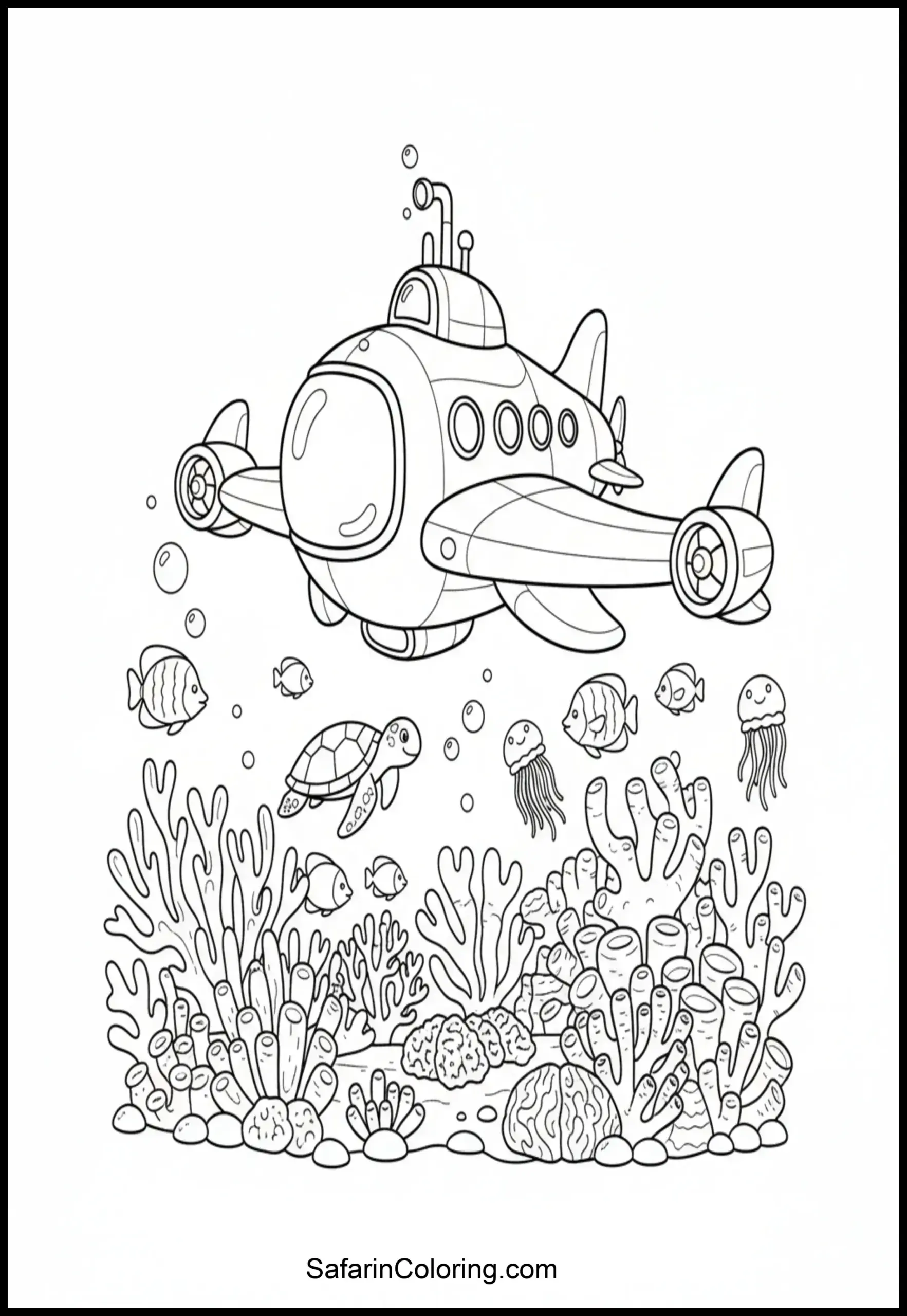 Underwater Plane Submarine Scaled