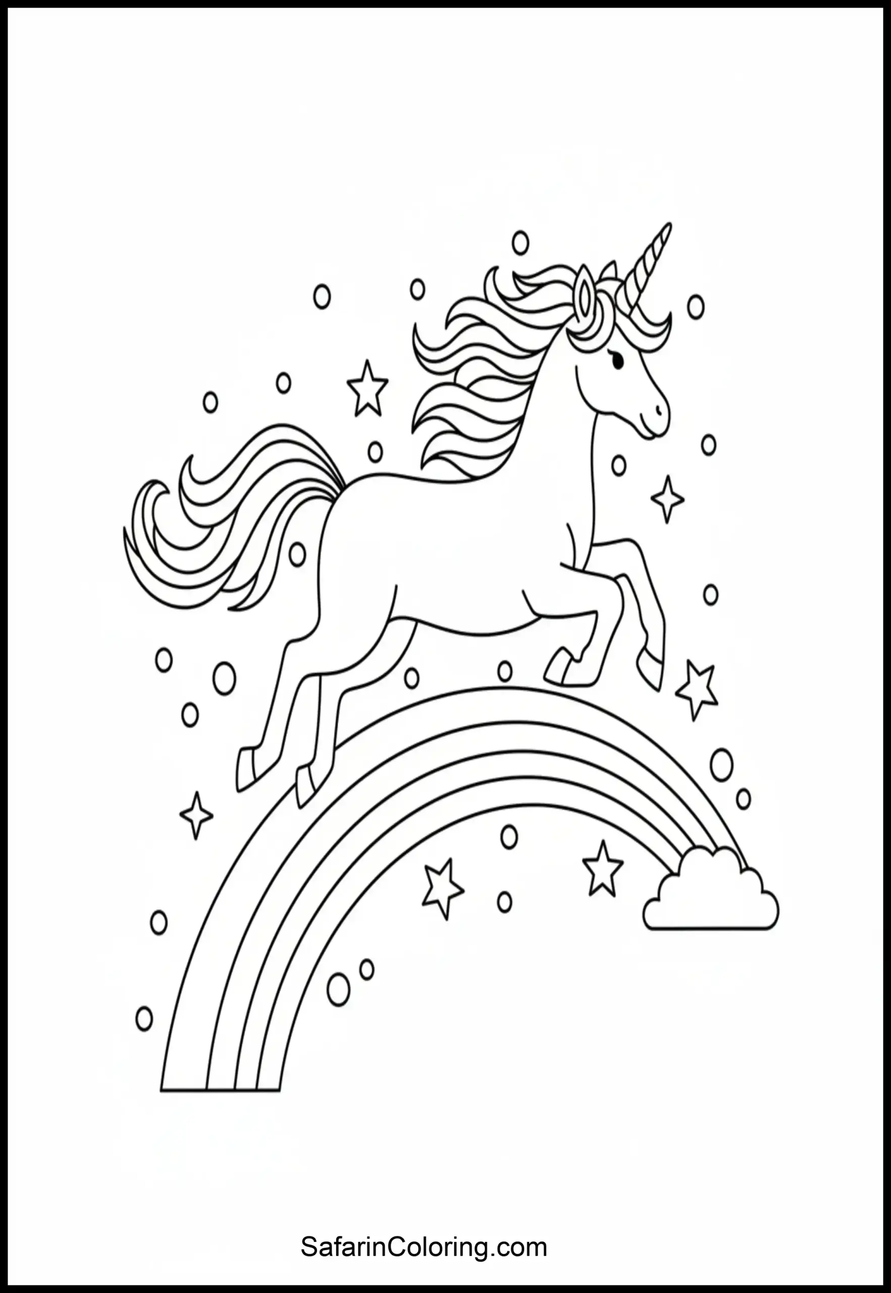 Unicorn Jumping Rainbow Scaled