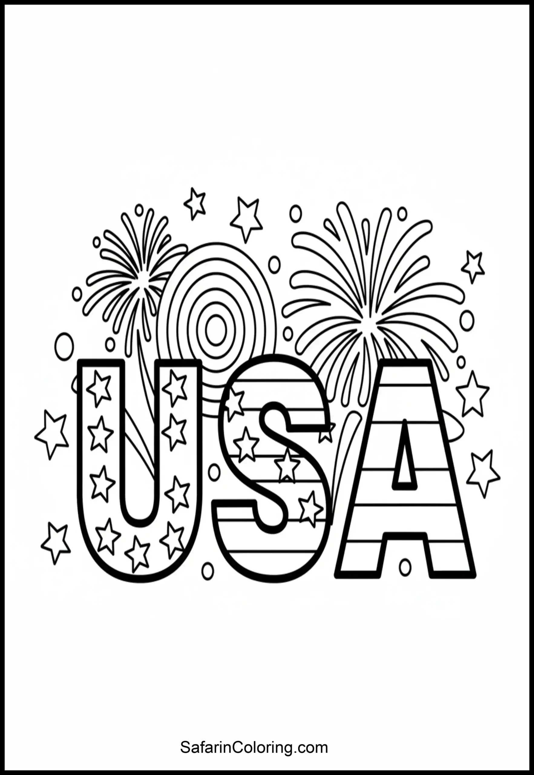 Usa Text Stars Stripes Scaled