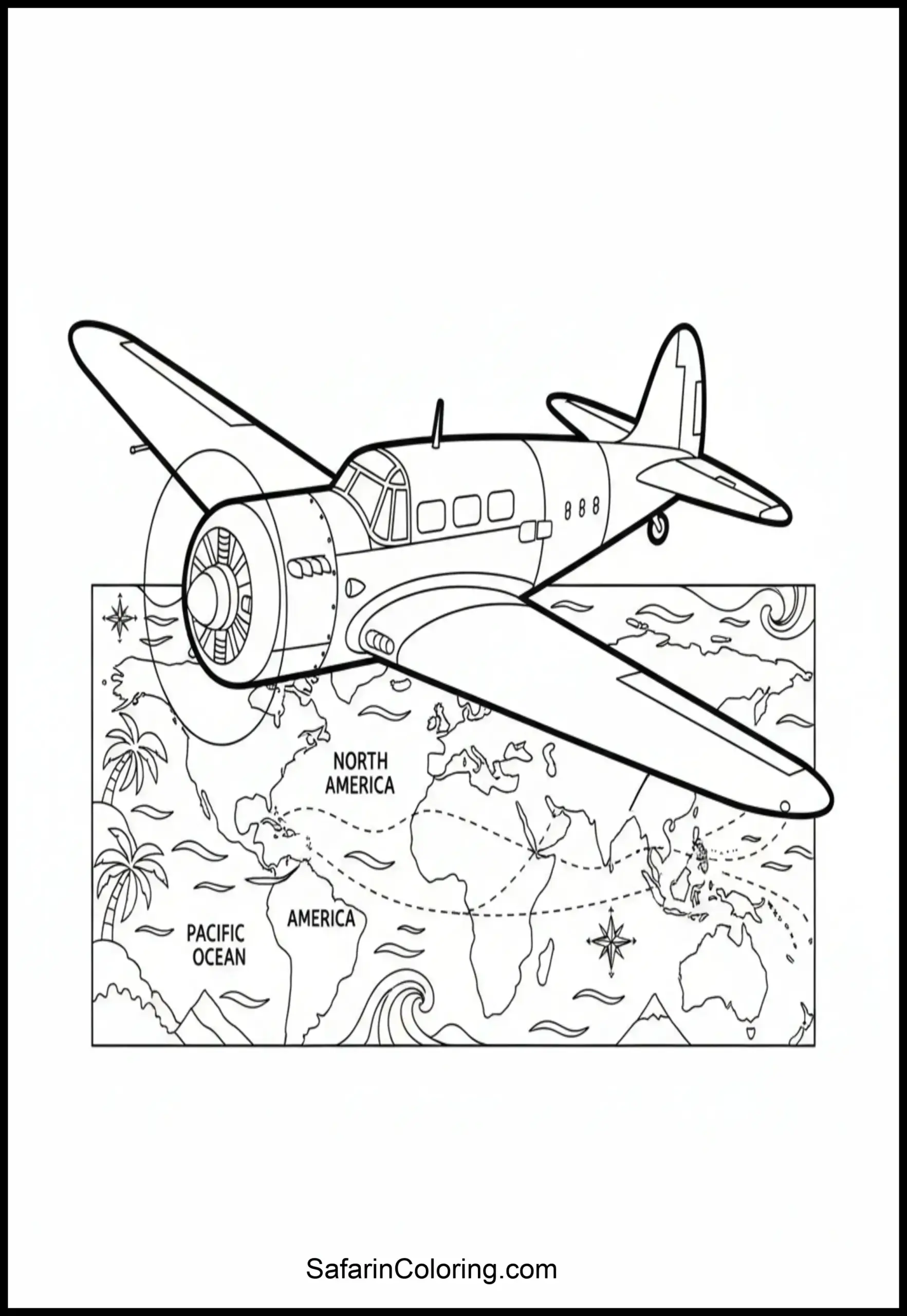 Vintage Plane Map Scaled