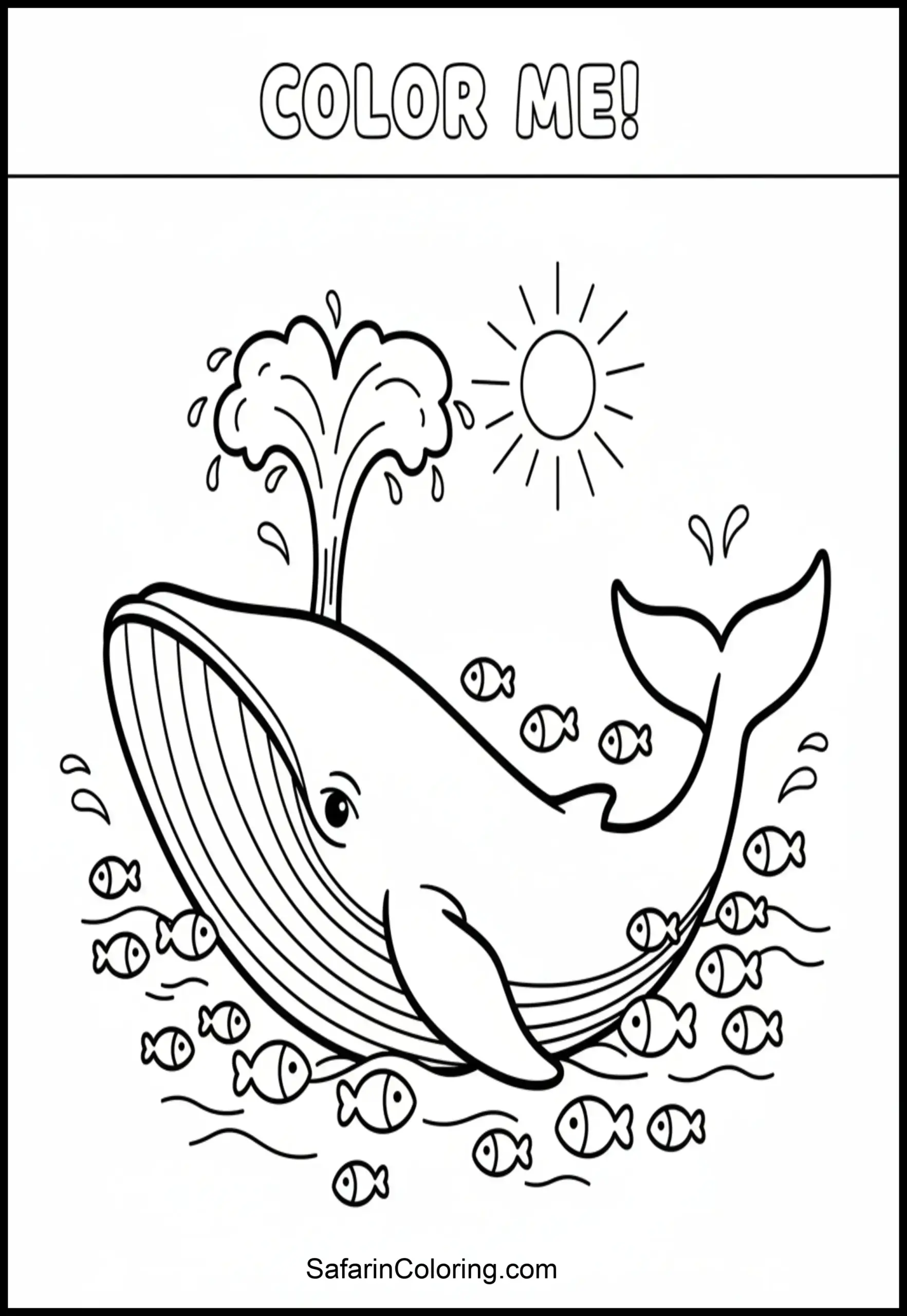 Whale Spouting Water Scaled