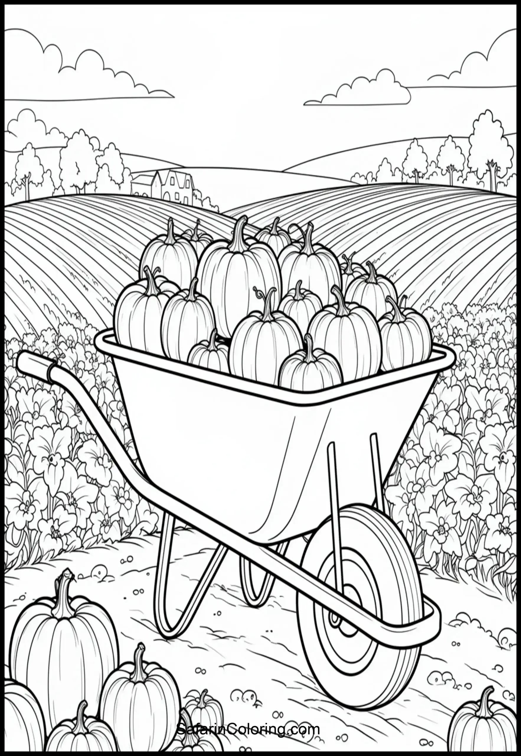 Wheelbarrow Pumpkins 2 Scaled