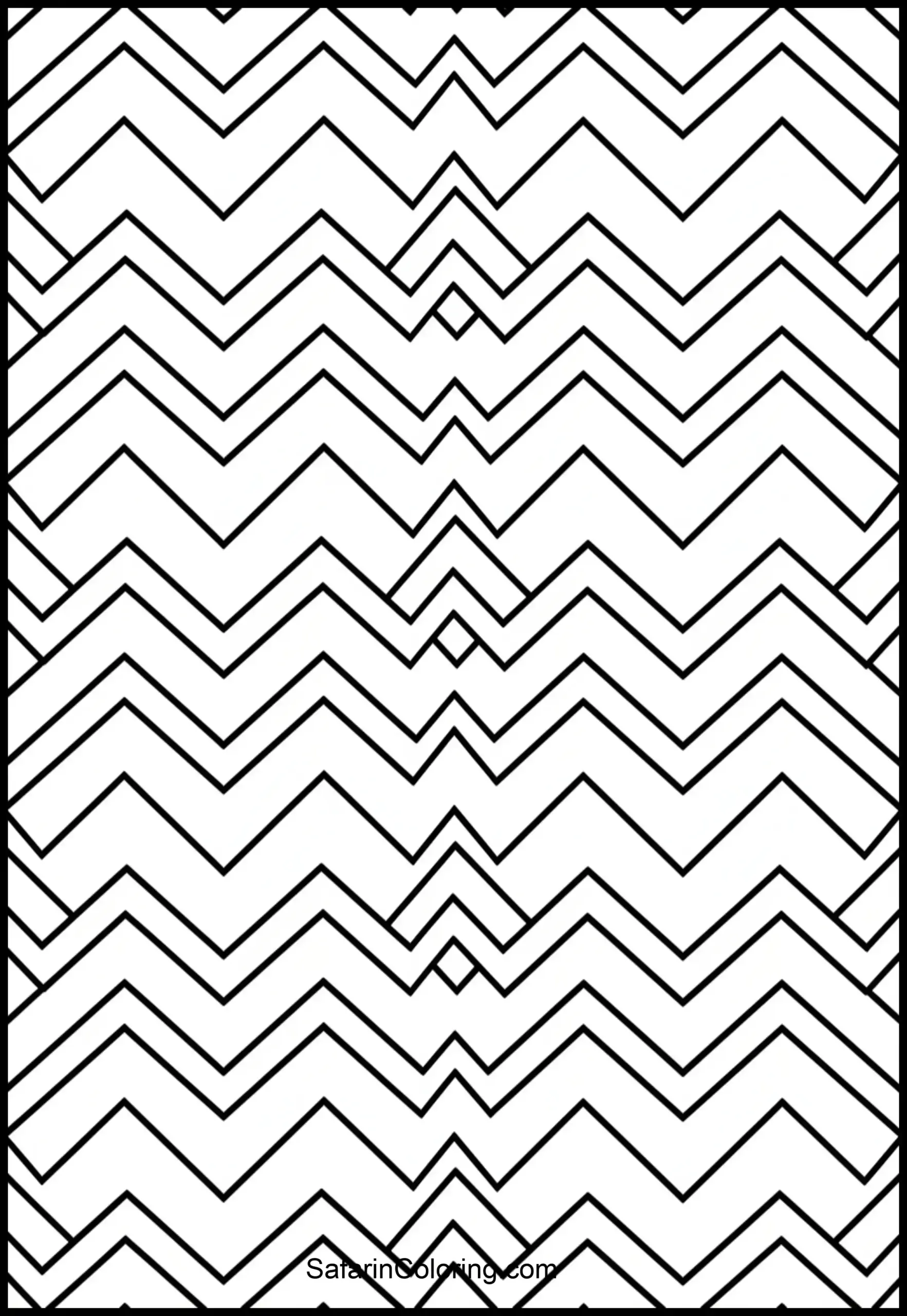 Zigzag Chevron Pattern Coloring Scaled