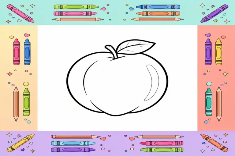 Peach Coloring Pages Free Printable - Free Printable Coloring Page