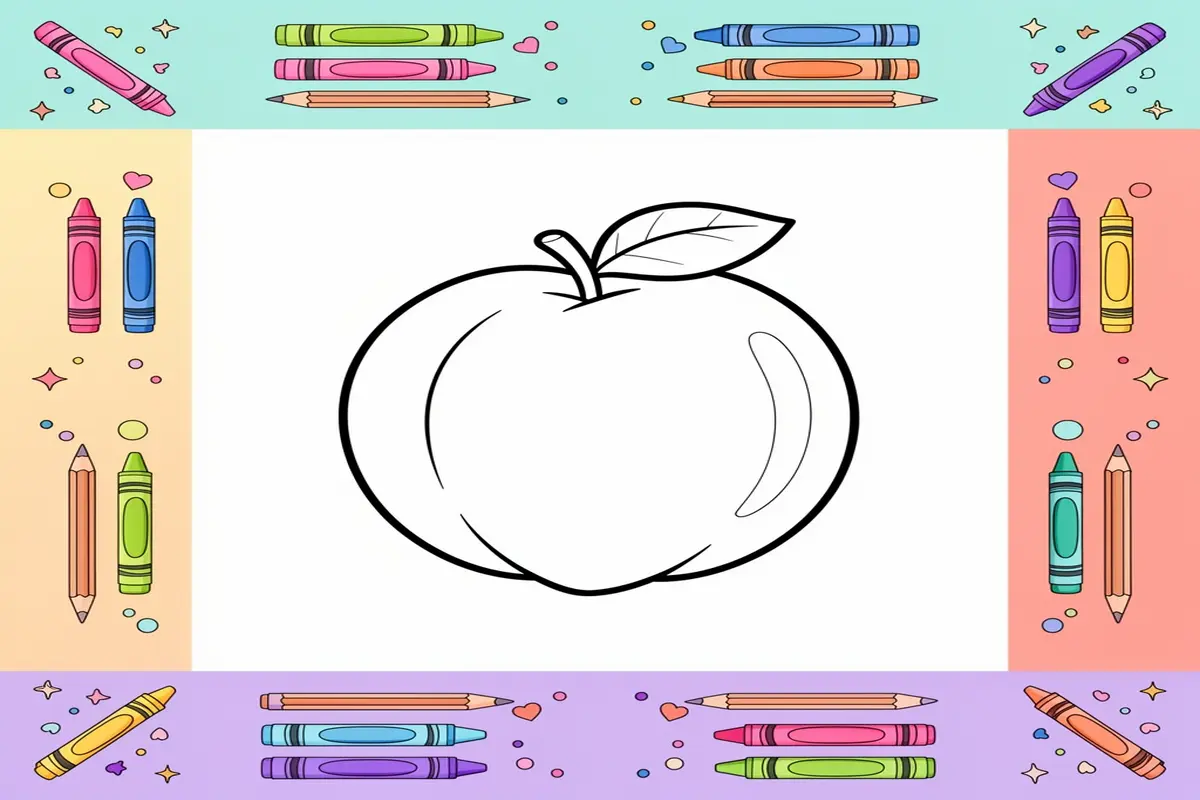Peach Coloring Pages Free Printable - Free Printable Coloring Page