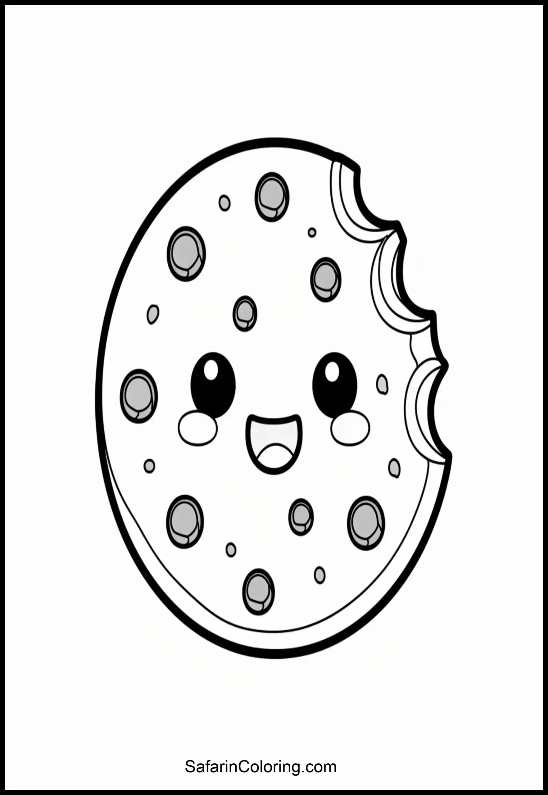 Chocolate Chip Cookie Coloring Scaled