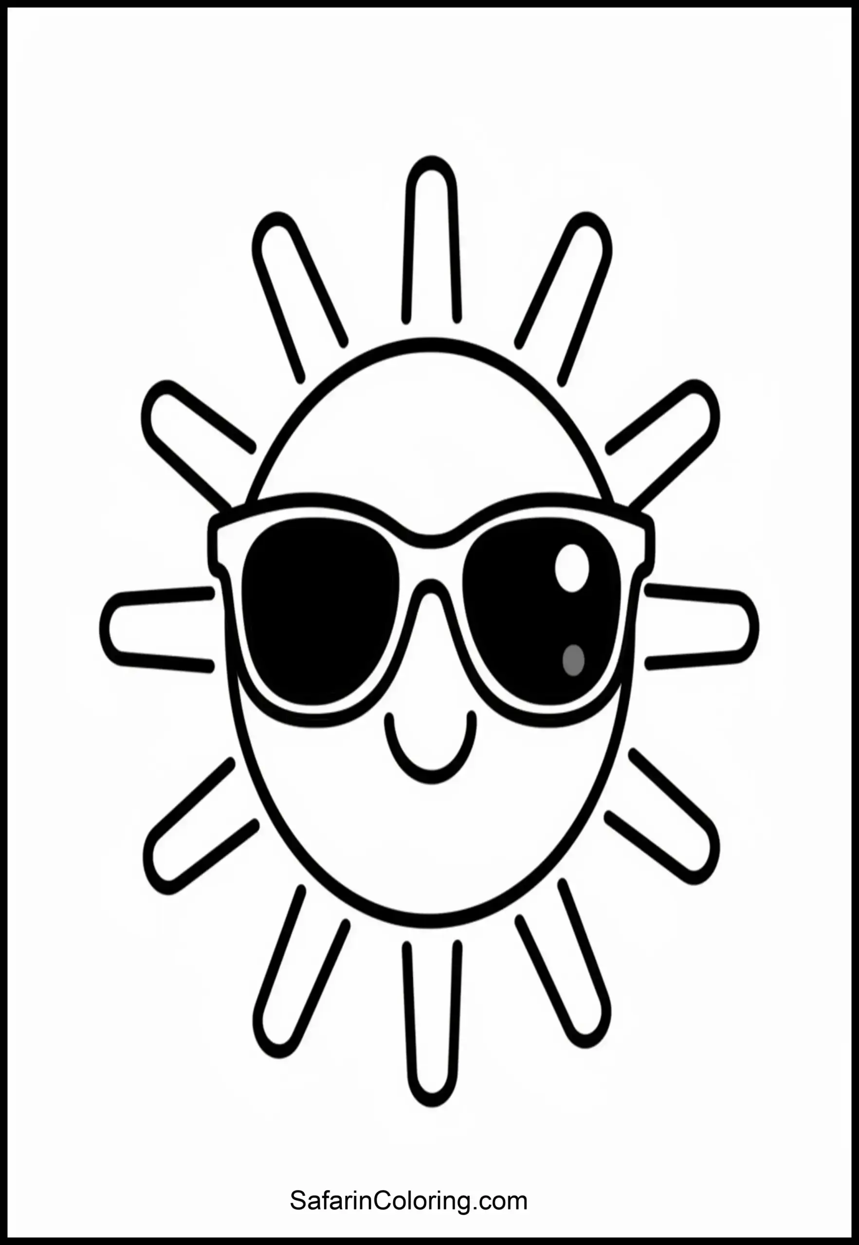 Cool Sun Coloring Page Scaled