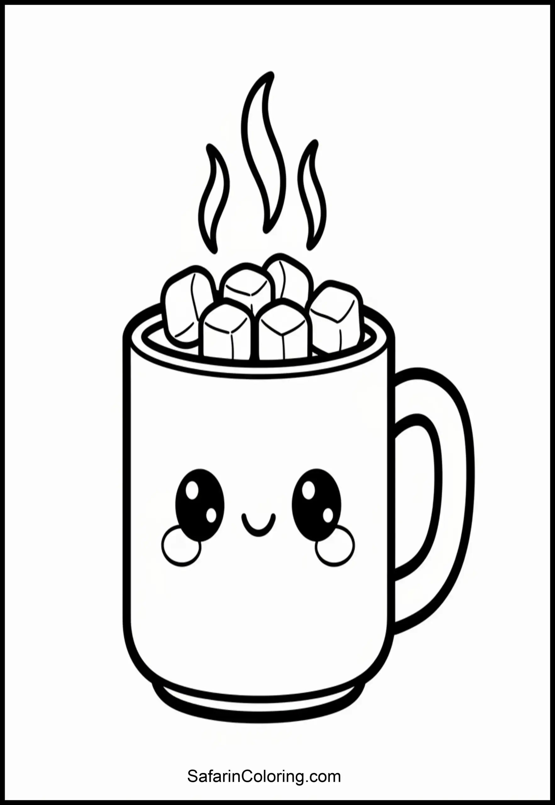 Hot Cocoa Coloring Page Scaled