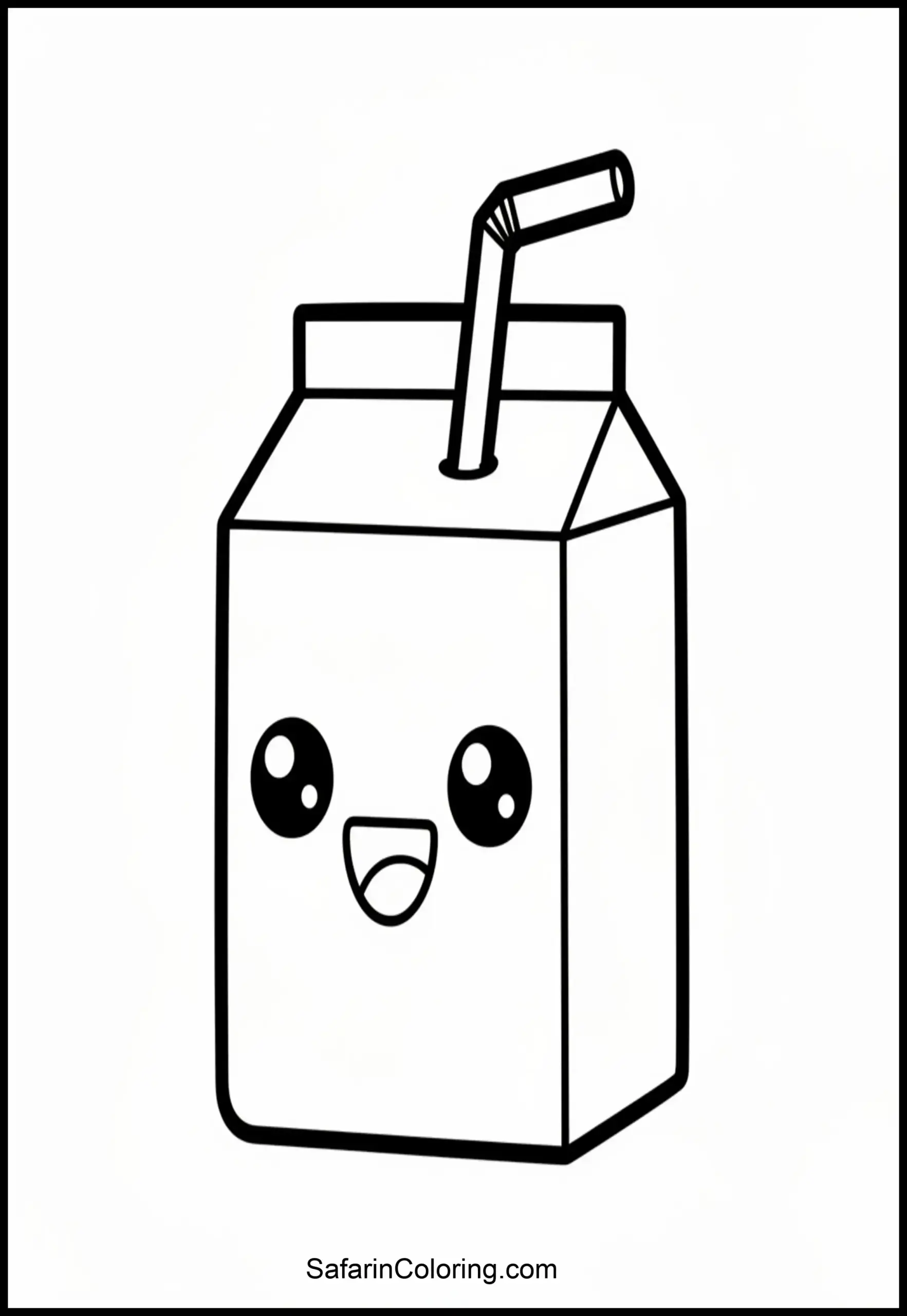 Kawaii Milk Carton Coloring Scaled