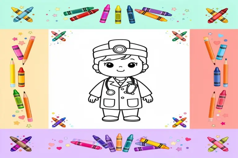 medical coloring pages for kids - Free Printable Coloring Page