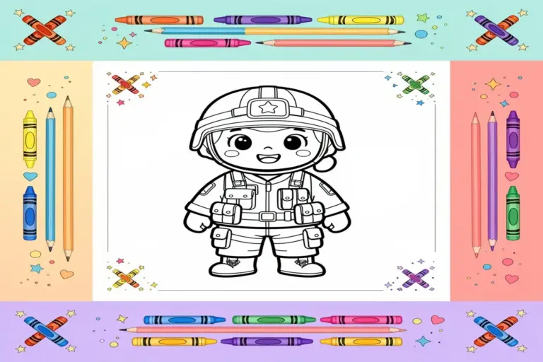 military coloring pages for kids - Free Printable Coloring Page