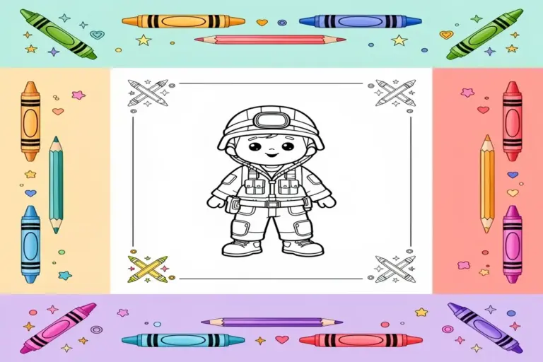 military coloring pages for kids - Free Printable Coloring Page