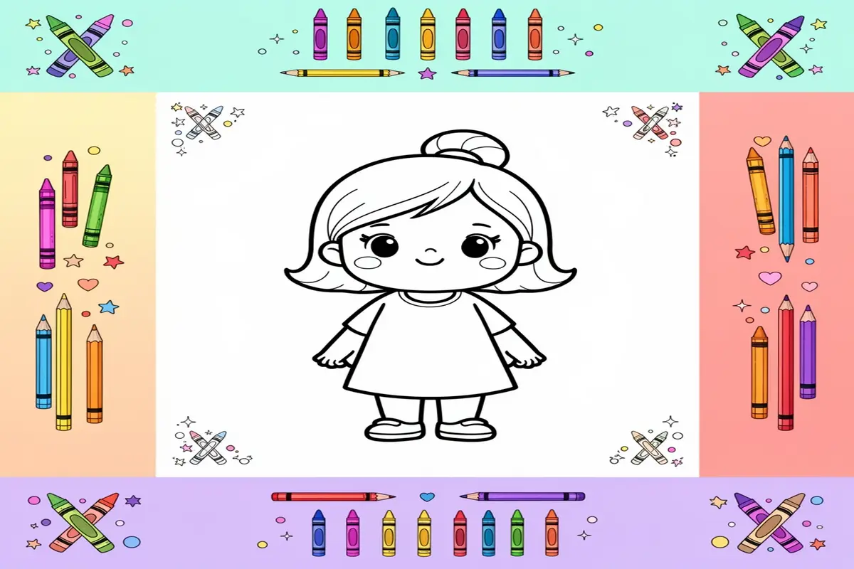 mom coloring pages for kids - Free Printable Coloring Page