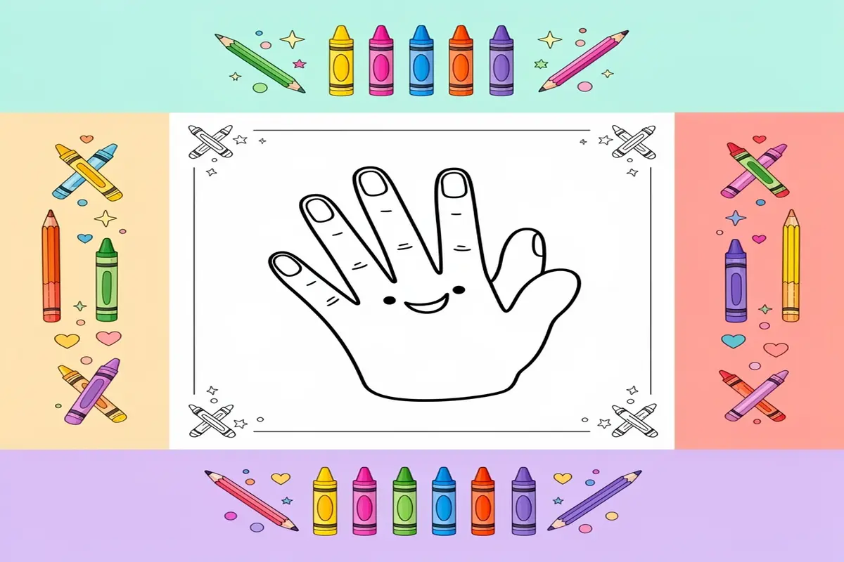 nail coloring pages for kids - Free Printable Coloring Page