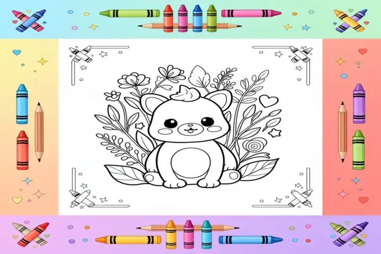 nature coloring pages for kids - Free Printable Coloring Page