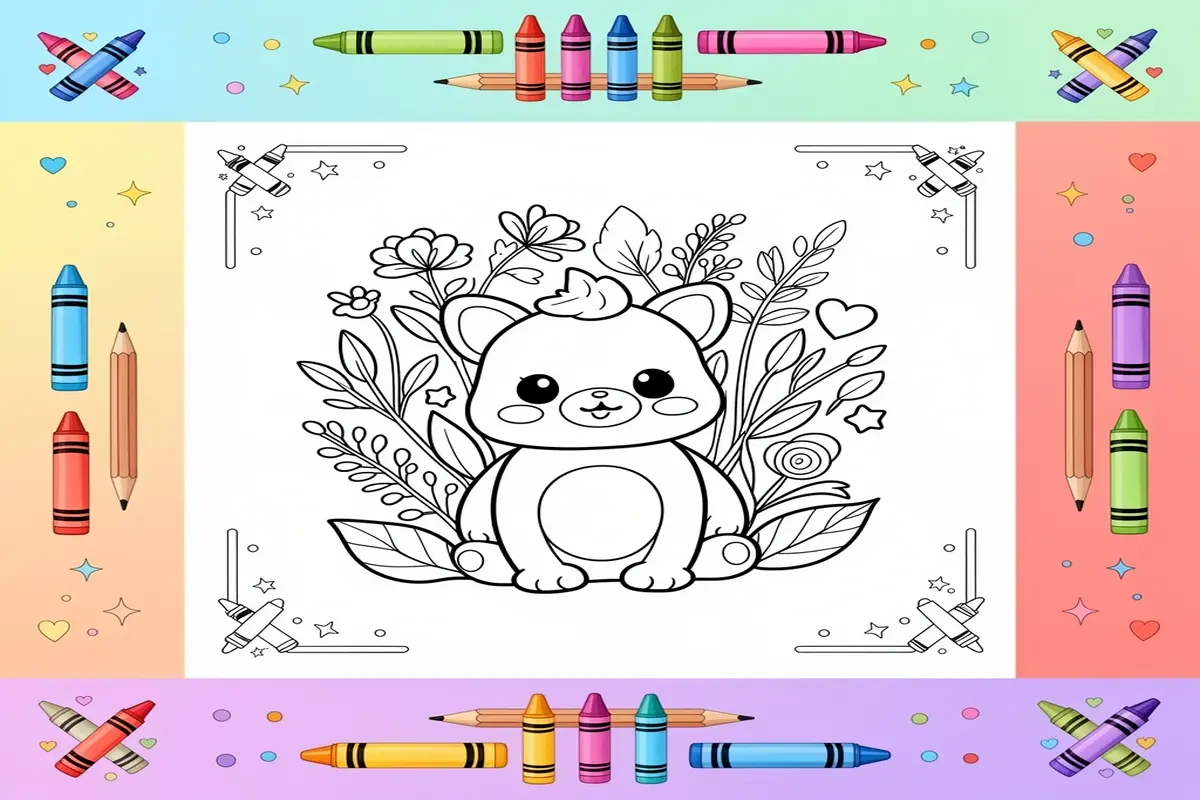 nature coloring pages for kids - Free Printable Coloring Page