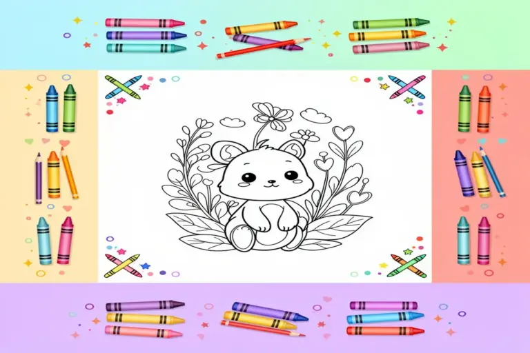 nature coloring pages for kids - Free Printable Coloring Page