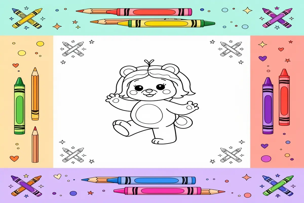 new year coloring pages for kids - Free Printable Coloring Page
