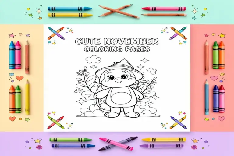 november coloring pages for kids - Free Printable Coloring Page