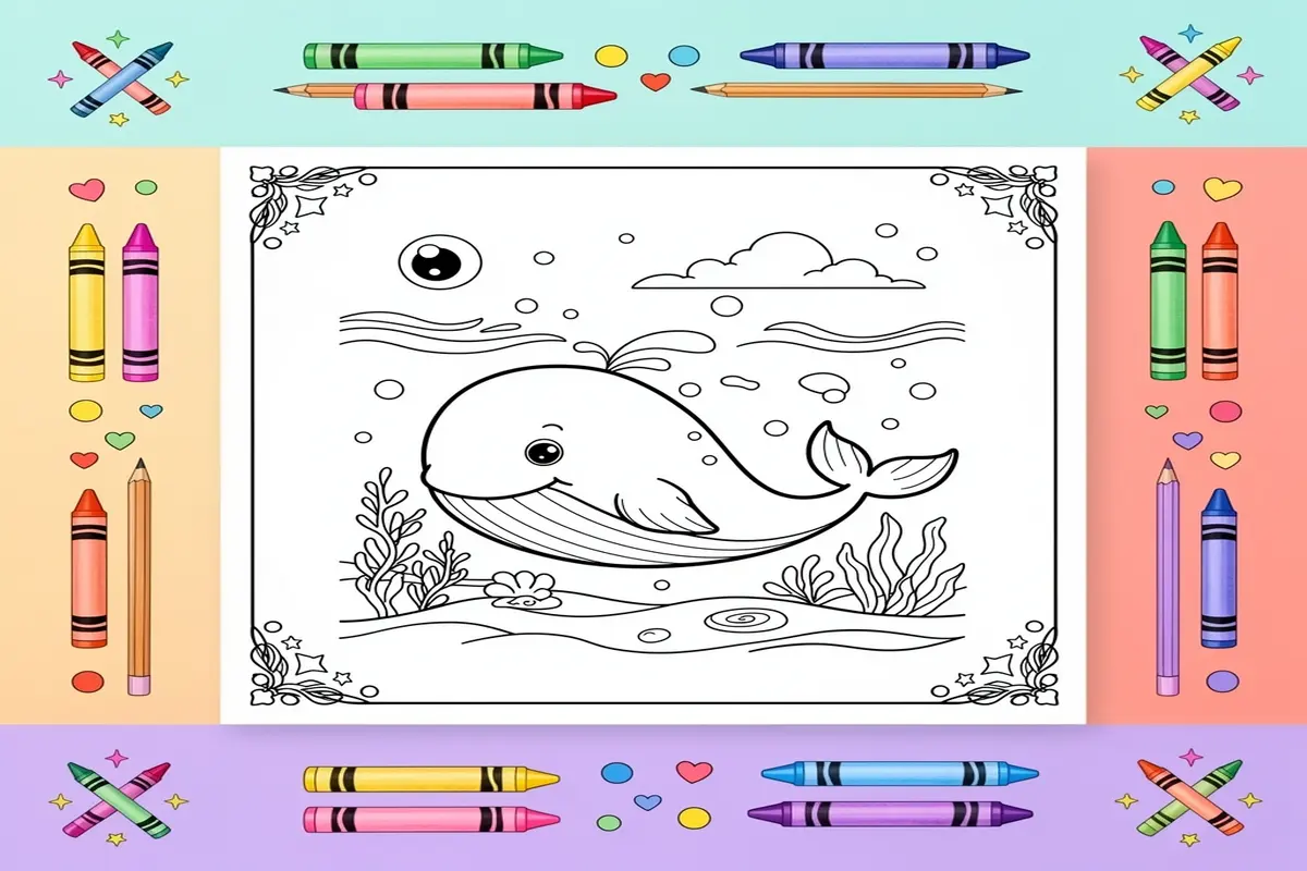 ocean coloring pages for kids - Free Printable Coloring Page