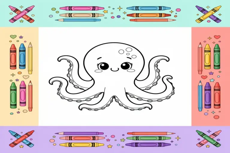 october coloring pages for kids - Free Printable Coloring Page