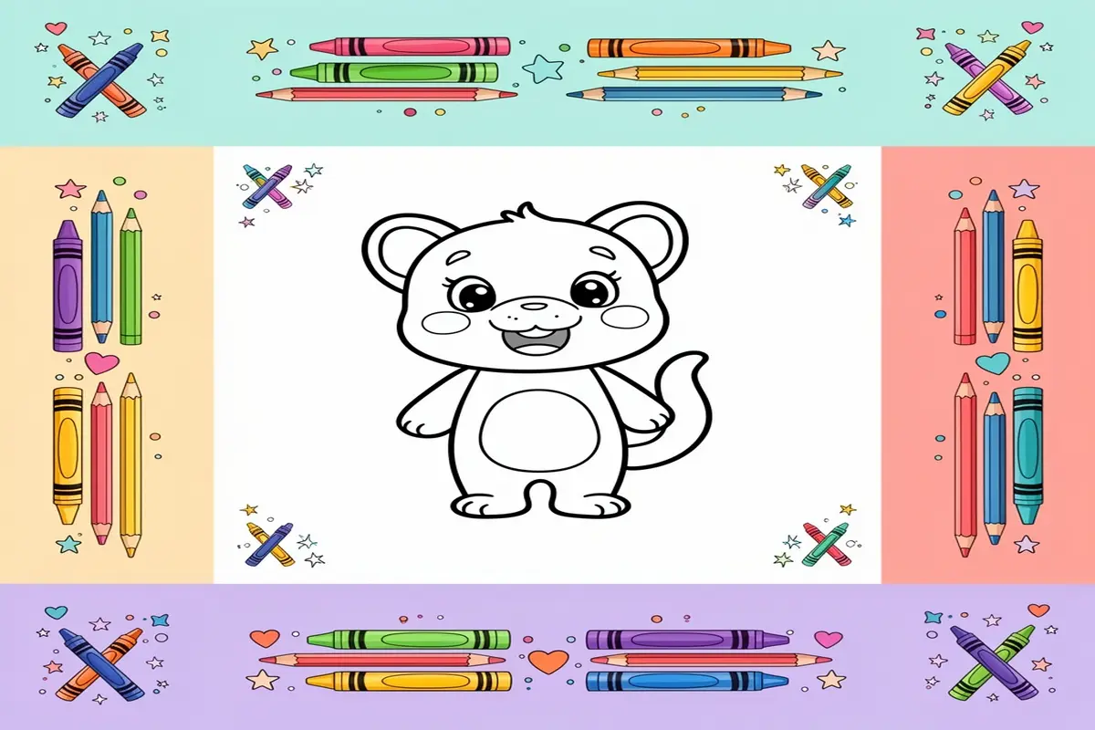 painting coloring pages for kids - Free Printable Coloring Page
