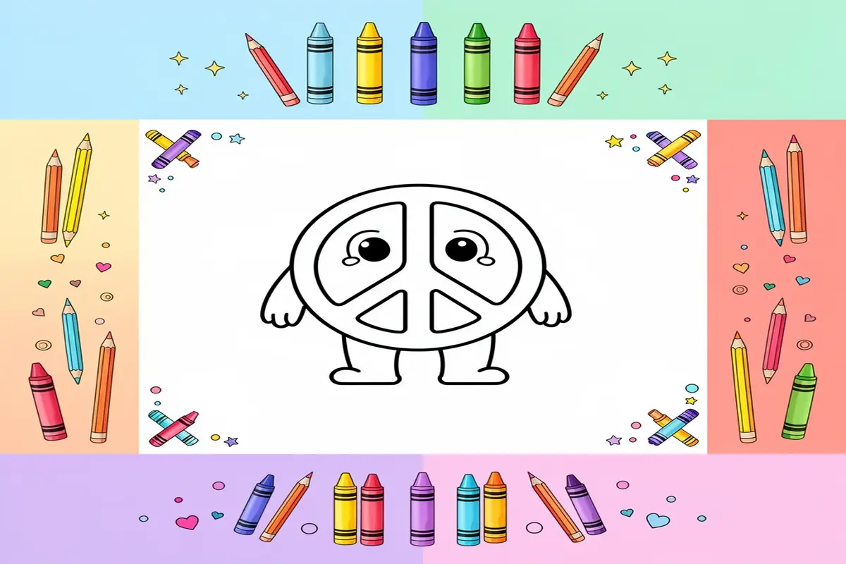 peace coloring pages for kids - Free Printable Coloring Page