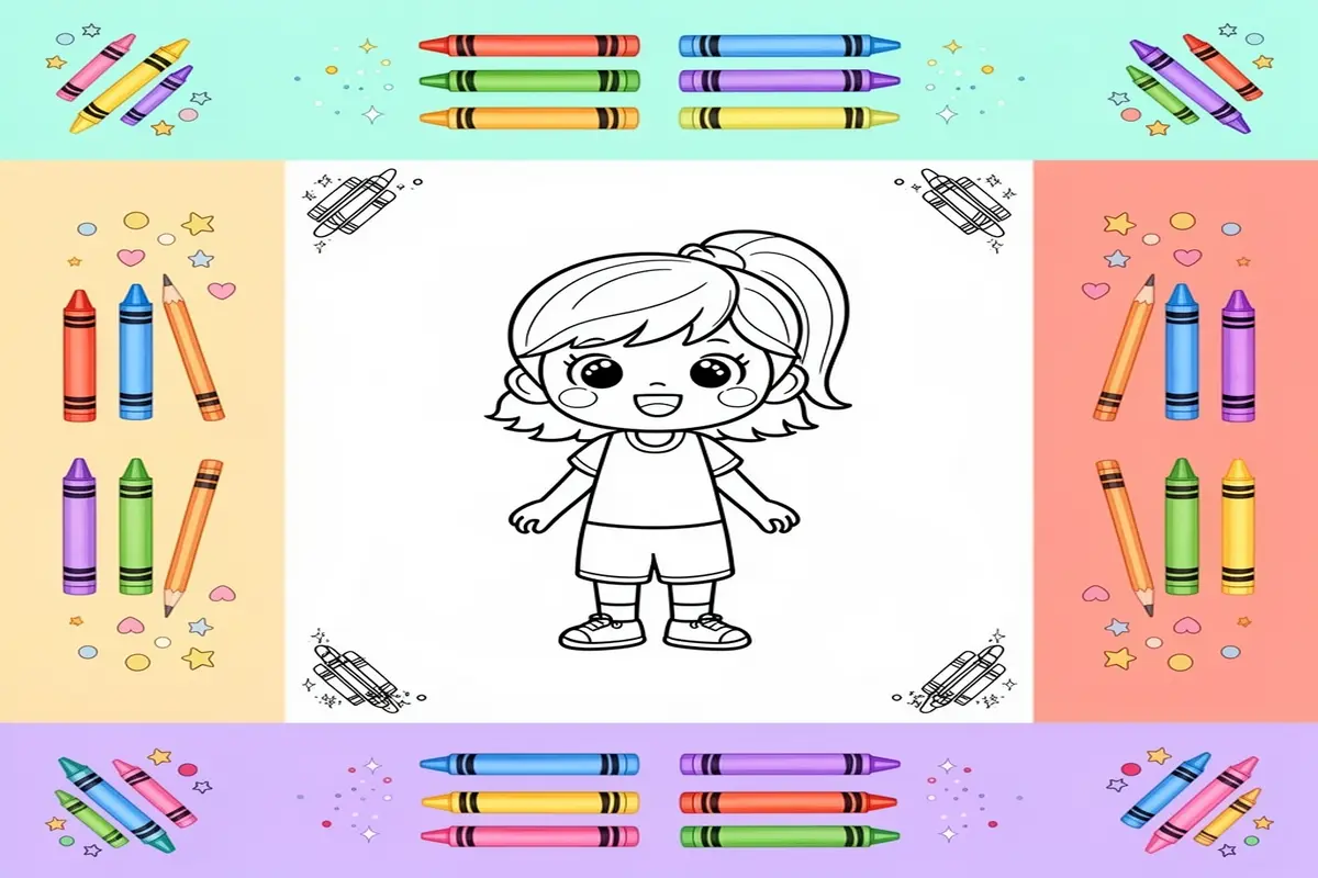 people coloring pages for kids - Free Printable Coloring Page