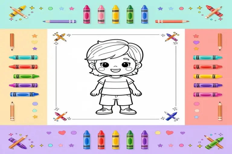 people coloring pages for kids - Free Printable Coloring Page
