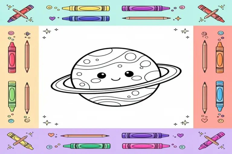 planet coloring pages for kids - Free Printable Coloring Page