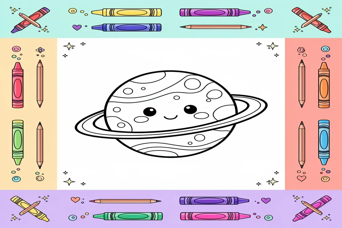 planet coloring pages for kids - Free Printable Coloring Page
