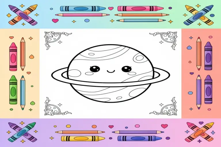 planet coloring pages for kids - Free Printable Coloring Page
