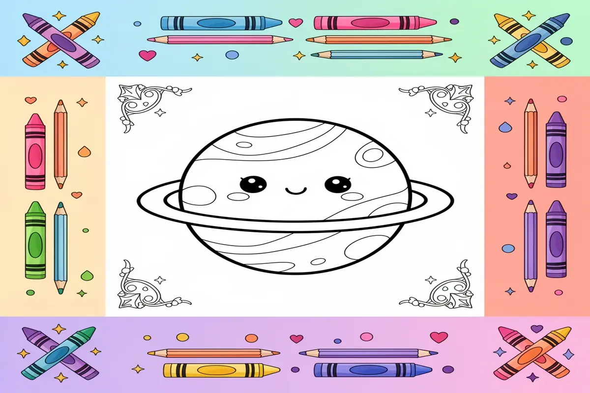 planet coloring pages for kids - Free Printable Coloring Page