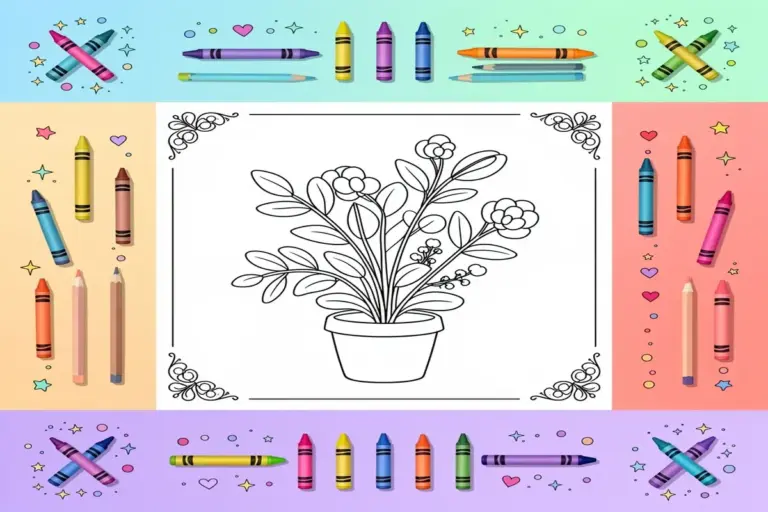 plant coloring pages for kids - Free Printable Coloring Page