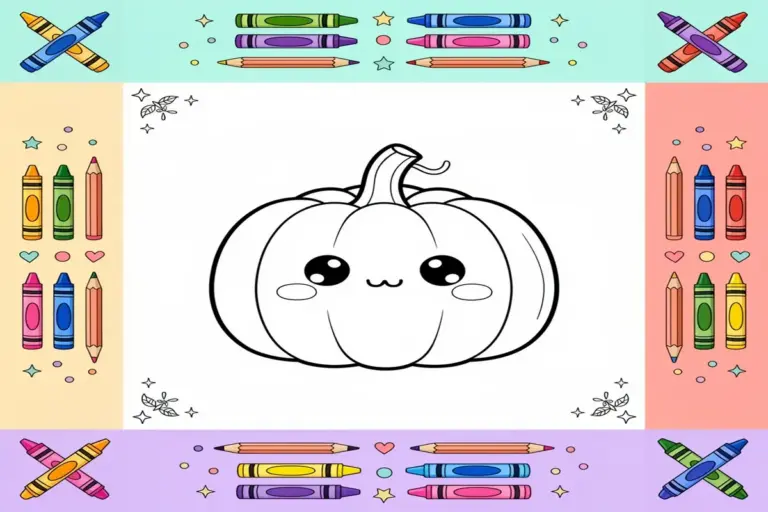pumpkin coloring pages for kids - Free Printable Coloring Page