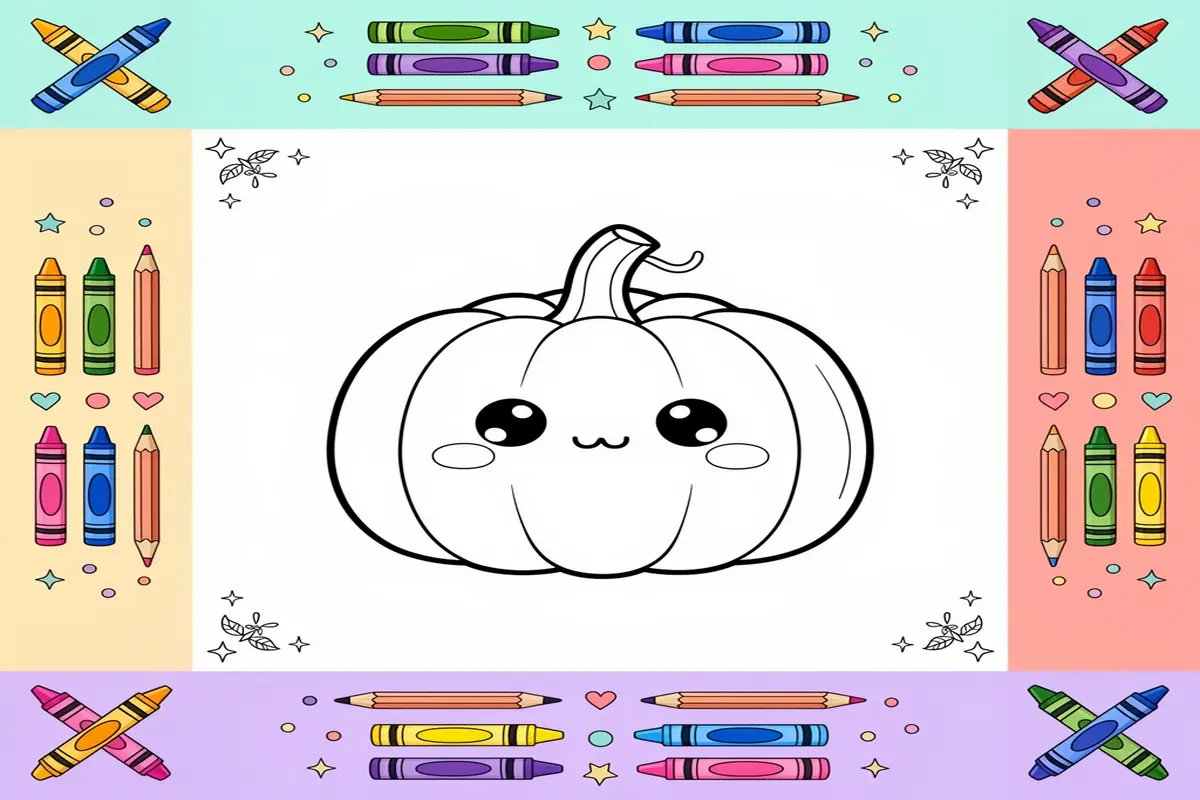 pumpkin coloring pages for kids - Free Printable Coloring Page