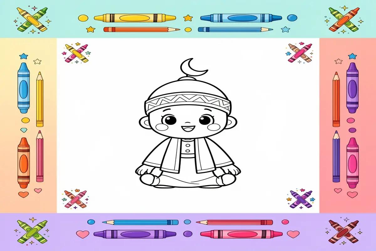 ramadan coloring pages for kids - Free Printable Coloring Page