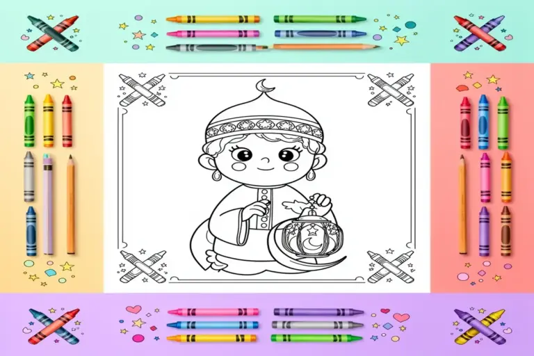 ramadan coloring pages for kids - Free Printable Coloring Page