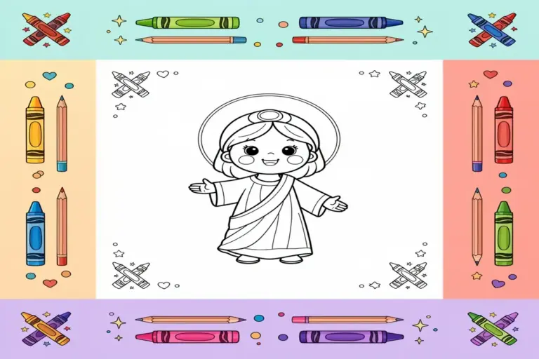 religious coloring pages for kids - Free Printable Coloring Page