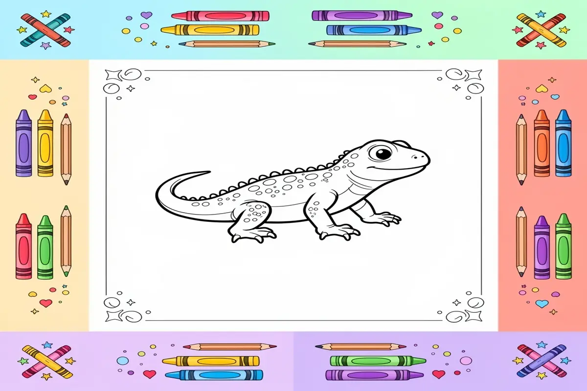 reptile coloring pages for kids - Free Printable Coloring Page