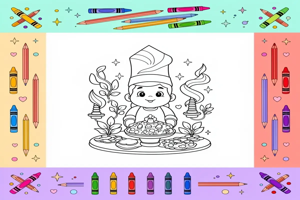 rosh hashanah coloring pages for kids - Free Printable Coloring Page