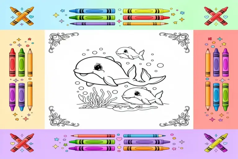 sea animals coloring pages for kids - Free Printable Coloring Page