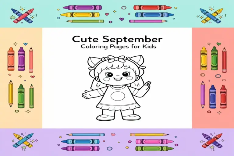september coloring pages for kids - Free Printable Coloring Page