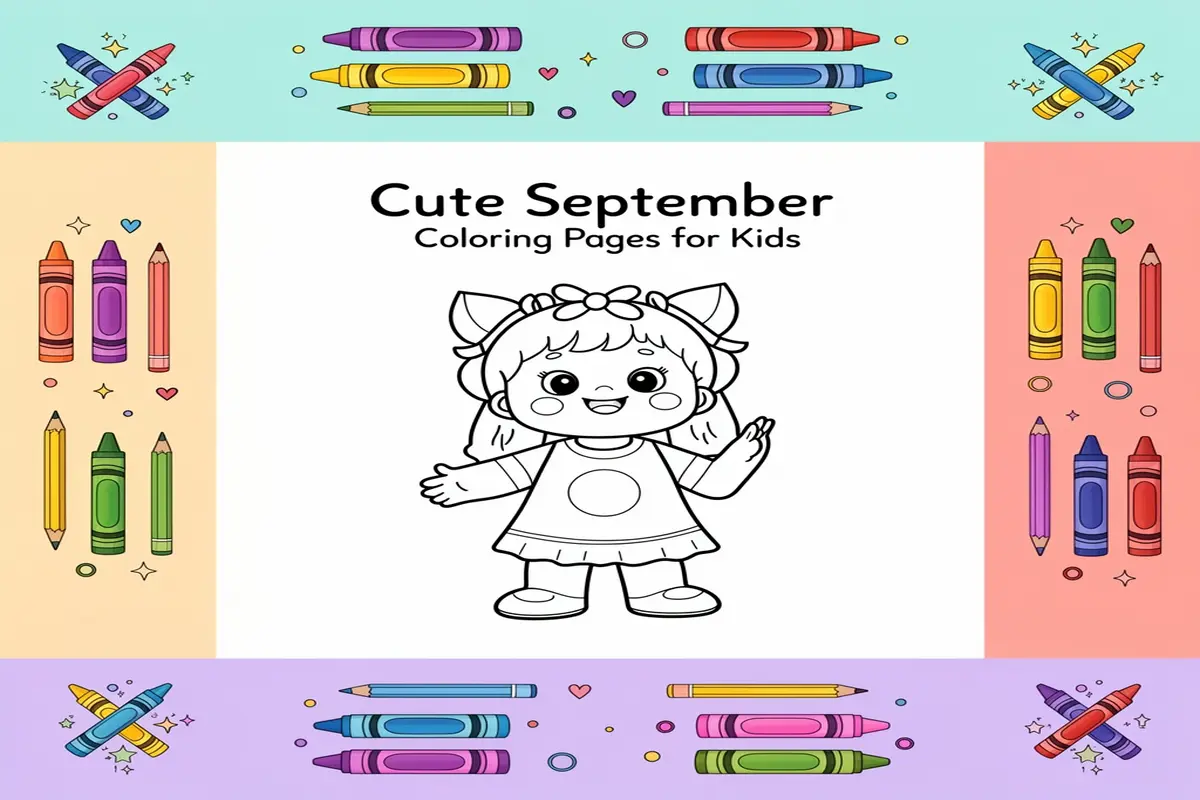september coloring pages for kids - Free Printable Coloring Page
