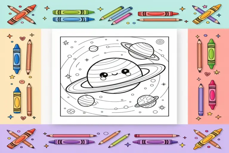 solar system coloring pages for kids - Free Printable Coloring Page