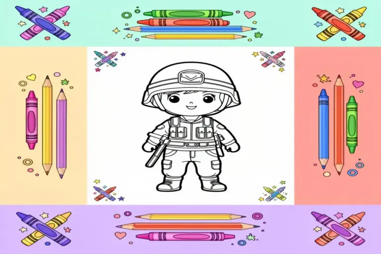 soldier coloring pages for kids - Free Printable Coloring Page
