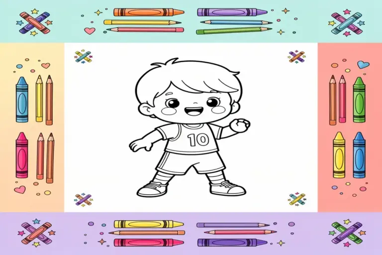 sports coloring pages for kids - Free Printable Coloring Page